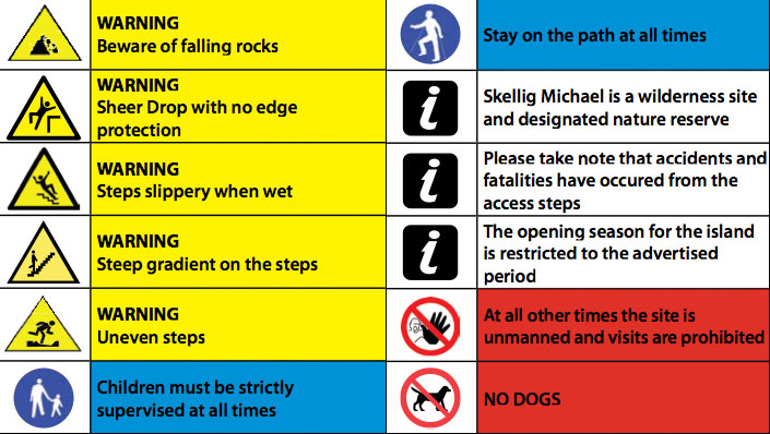 skellig michael warning signs